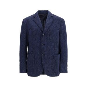Etro Men Single-Breasted Arnica Jacquard Wool-Blend Jacket